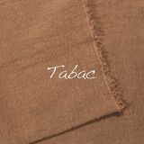 Coussin long en lin brut tabac
