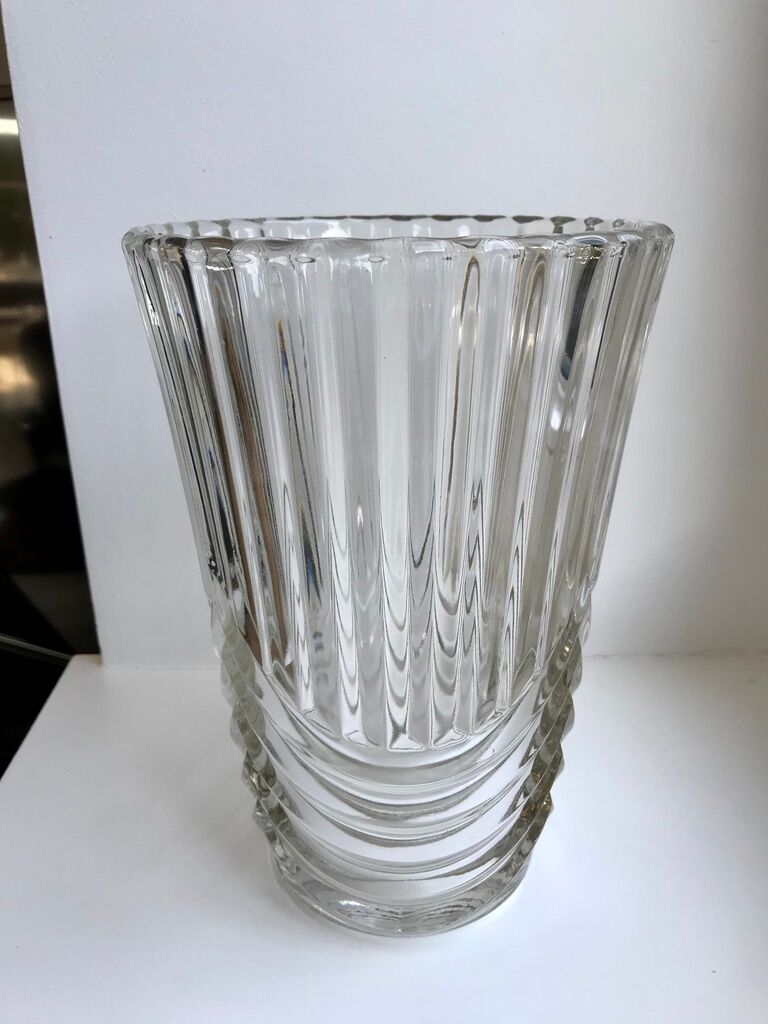 Art Deco crystal vase 40s