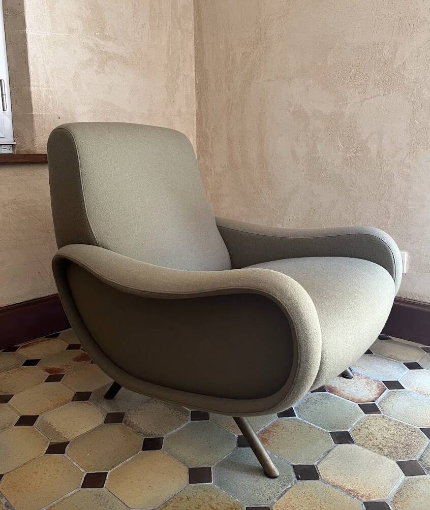Marco Zanuso "Lady chair" from the 1970s (restored with Kvadrat wool fabric)