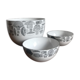 Enamelled metal bowls by Kaj Franck for Arabia 1950s