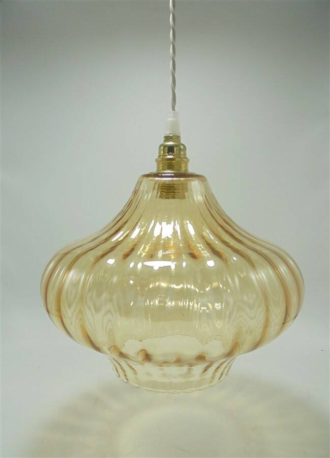 Gold glass pendant light