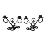 Black wrought iron chandelier