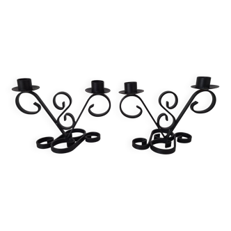 Black wrought iron chandelier