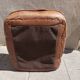 Vintage leather pouf