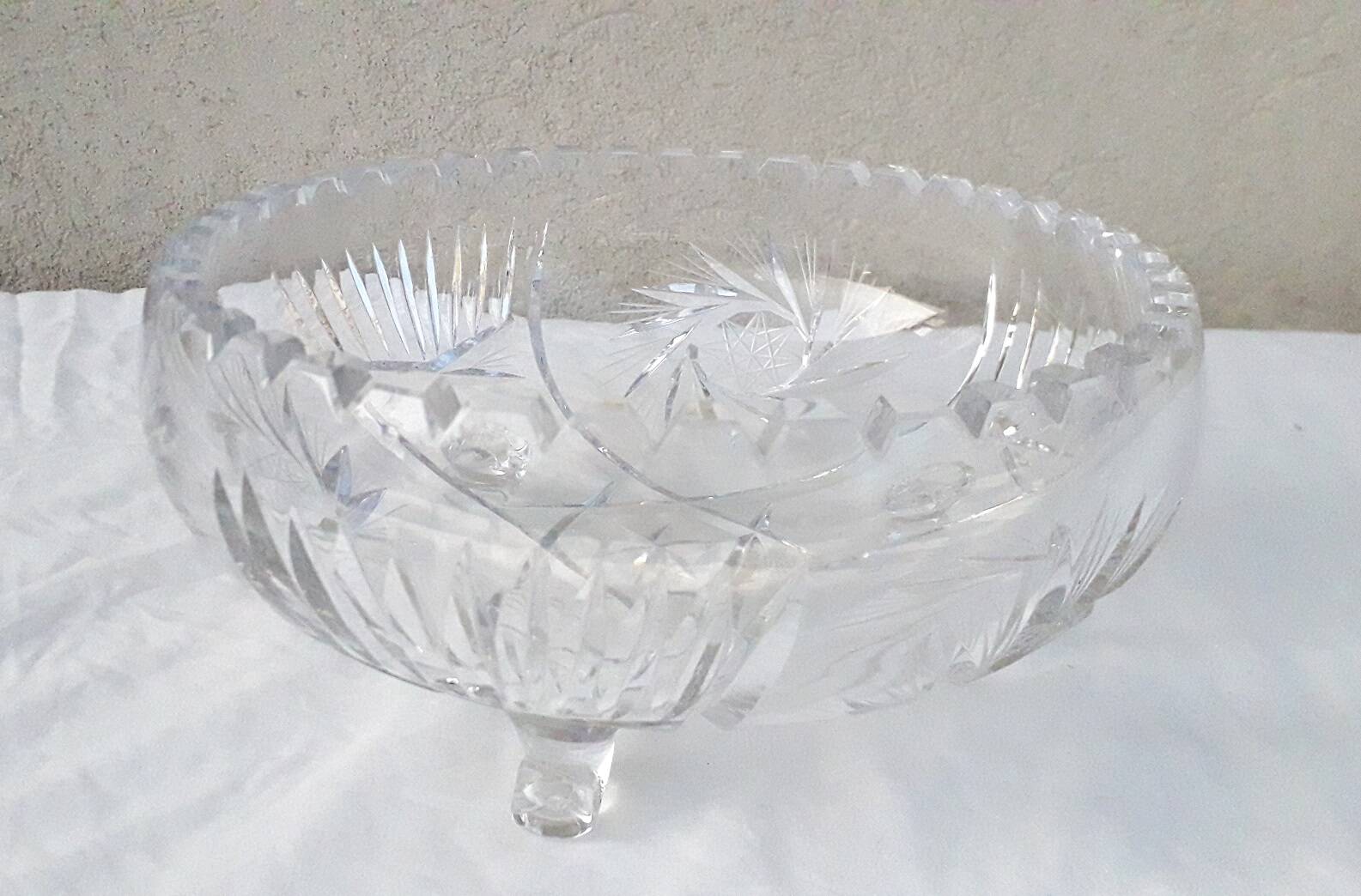 Crystal salad bowl