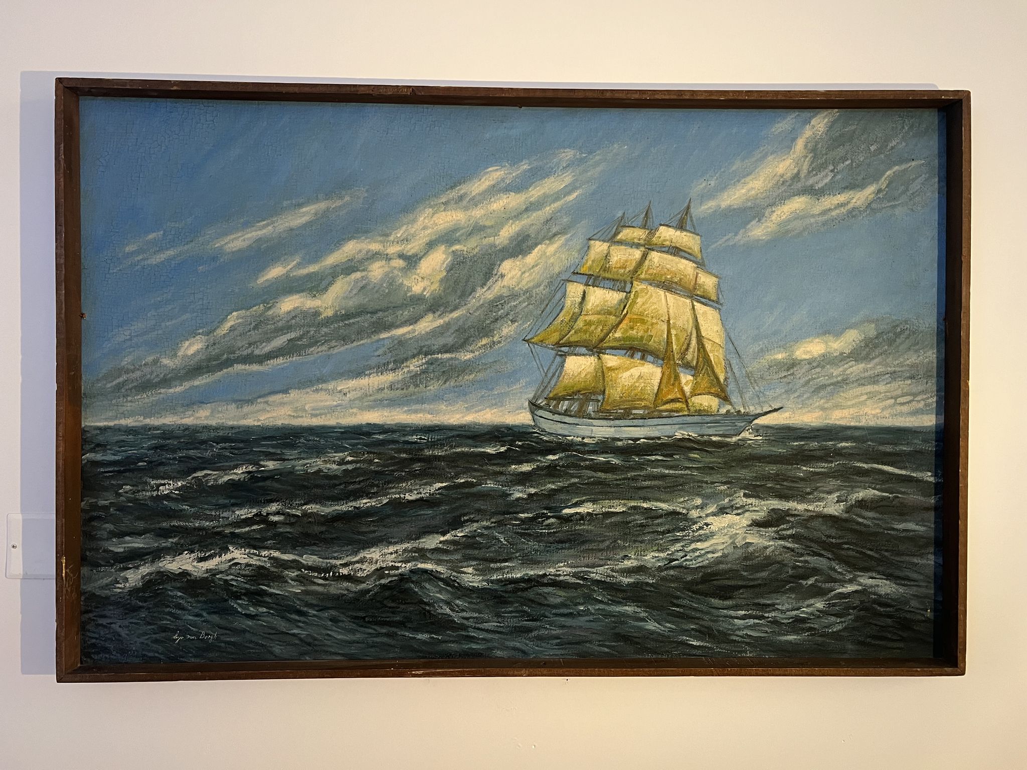 Tableau marine bateau en mer