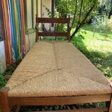 Chaise longue paille