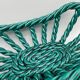 Vintage fruit basket in green enamelled woven earthenware