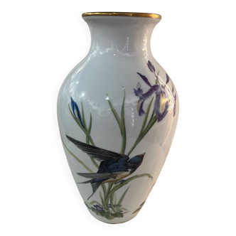 Vase décor oiseaux