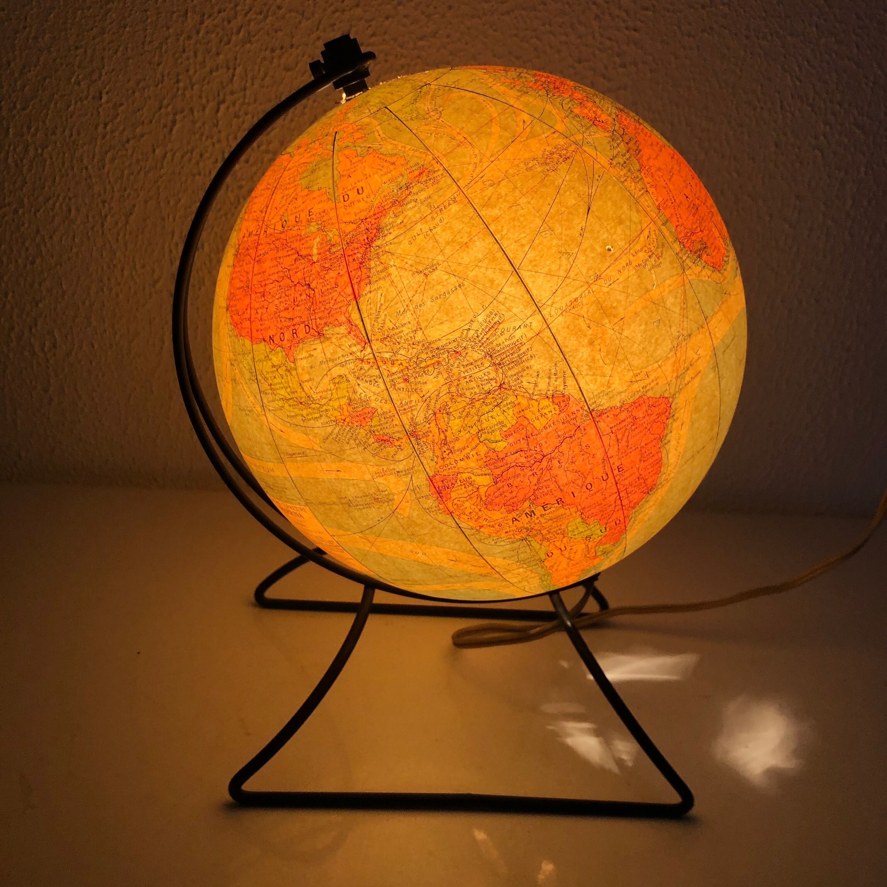 Vintage Globe 1960 Perrina glass - 29 cm