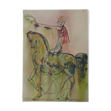 Salvador Dali: Horses, the Roman Knight - signed lithograph
