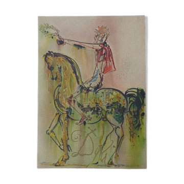 Salvador Dali: Horses, the Roman Knight - signed lithograph