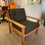 Scandinavian oak armchair
