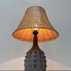 Mid-century modern studio pottery table lamp by Jette Hellerøe, 1960s.