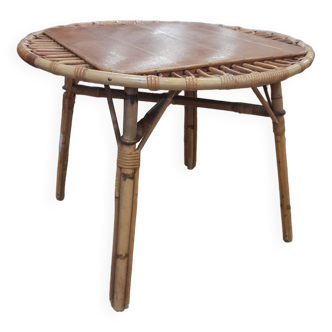 Table basse rotin