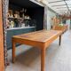 Large antique workshop dining table in solid oak (renovated)