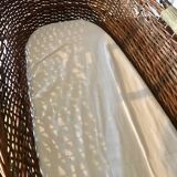Large woven wicker bassinet