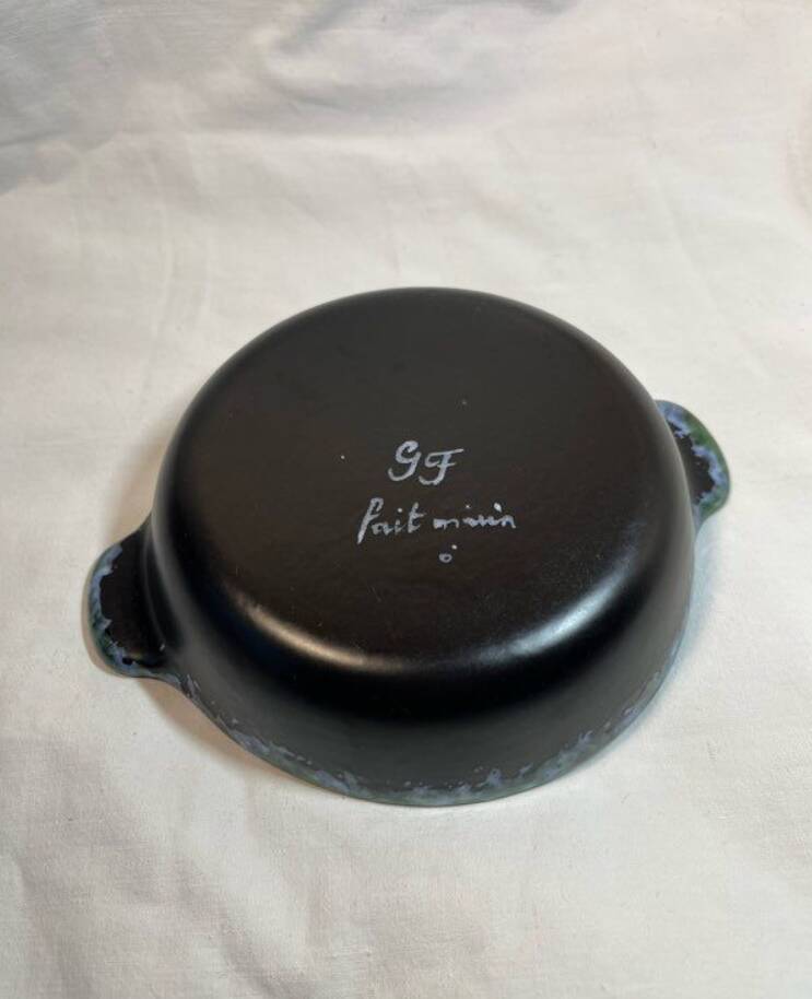 Shallow dish or ceramic serving dish by Gabriel Fourmaintraux.