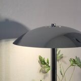 Mushroom lamp, chrome metal saucer, Aluminor, France, 1970