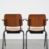 Set of 8 Vintage Dining Chairs with Armrests