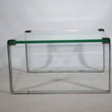 Glass Chrome Coffee Table Draenert 1022 1970s Narrow