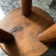Pair of farmhouse stools in solid oak