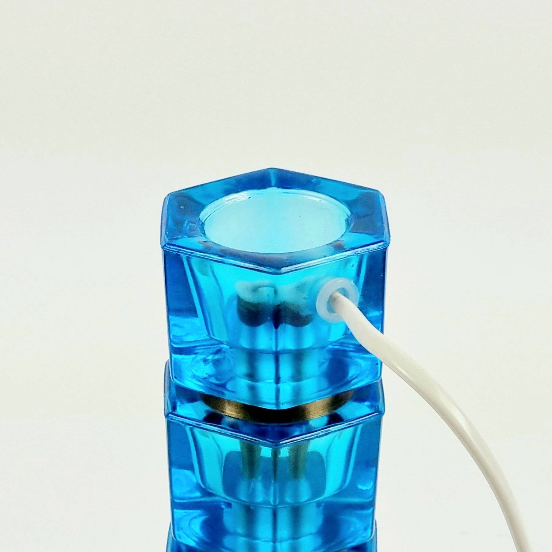 Mid Century Scandinavian Glass & Brass Table Lamp by Carl Fagerlund, 1960s