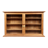 Narrow showcase in chestnut and exotic wood of the twentieth circa 1900