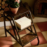 Metal ladder 3 steps industrial vintage