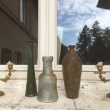 Vintage sandstone vase trio