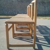 Series of 4 chairs with new canning
