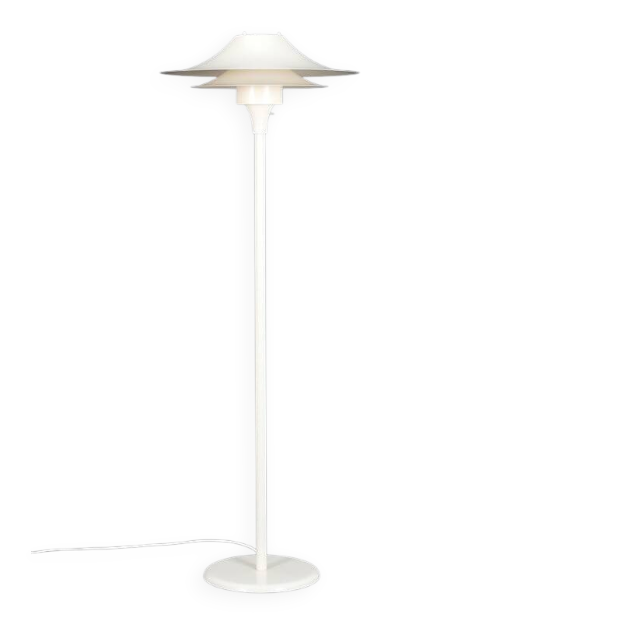 Lyfa floor lamp / cream-white / mid-century / Danish modern design / multilayer / 1970s