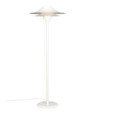 Lampe de sol Lyfa / crème-blanc / milieu du siècle / design danois moderne / multilayer / années 1970
