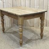 Table de ferme anglaise en sapin des années 1950