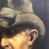 Portrait of an old man, oil on canvas signed