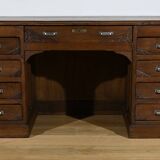 Art Deco Oak Pedestal Desk – 1940