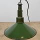 Industrial Green Enamel Military Pendant Lamp with Cast Aluminium Top, 1960