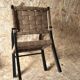 Vintage armchair with woven cord and wooden frame, Axel Larsson, circa 1960.
