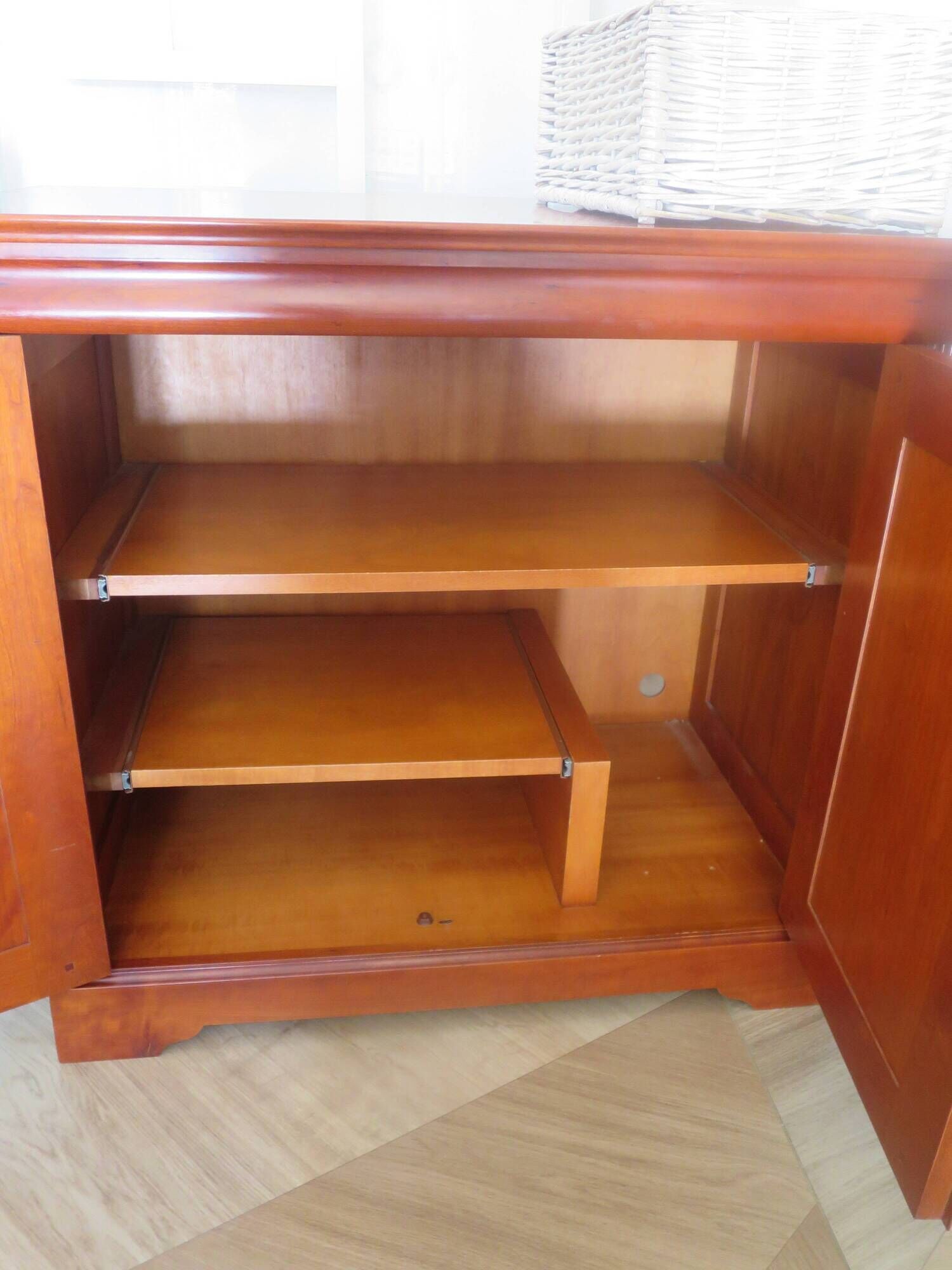Occasional furniture - TV unit - Rotating tray - Louis Philippe - Solid wood