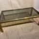 Brass coffee table and smoked glass
