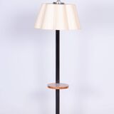 Restored ArtDeco Floor Lamp, J. Halabala, UP Zavody, Walnut Oak, Czechia, 1930s