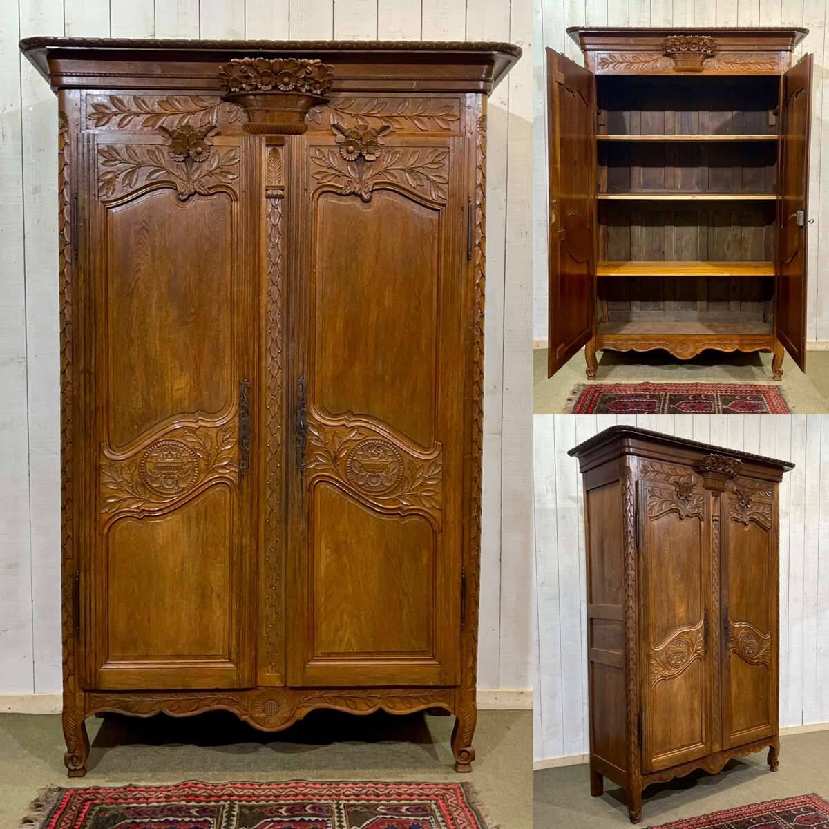 19th century Norman oak wardrobe