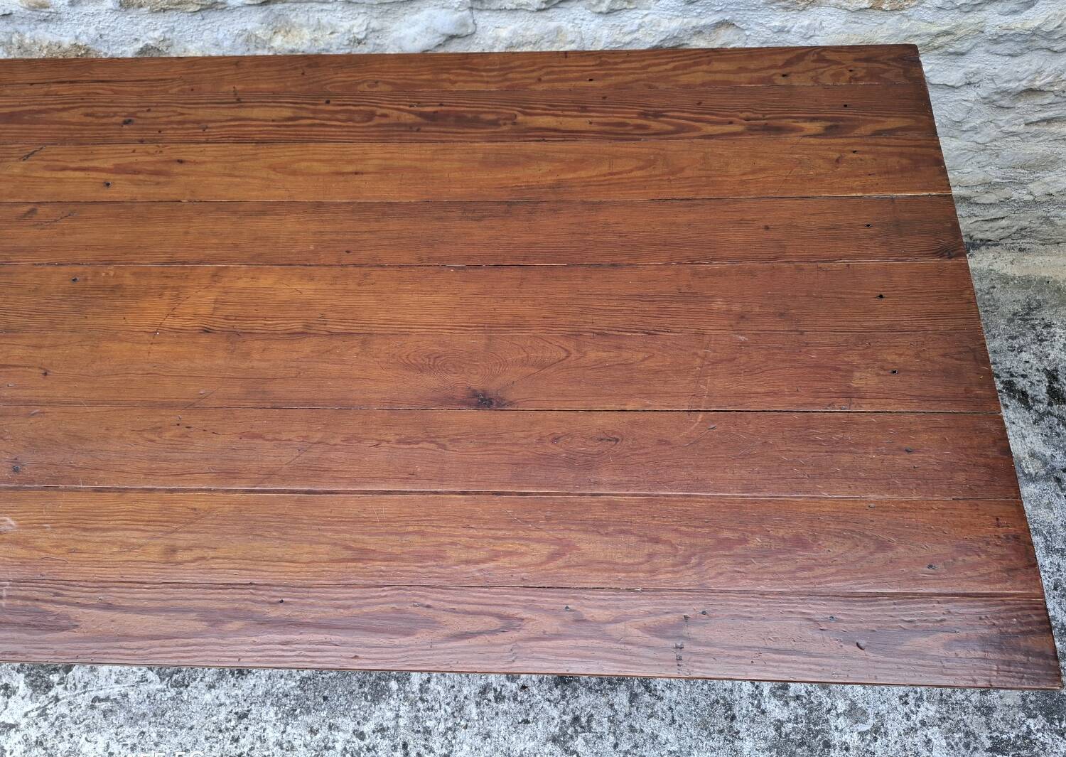 Table de ferme en chêne et sapin