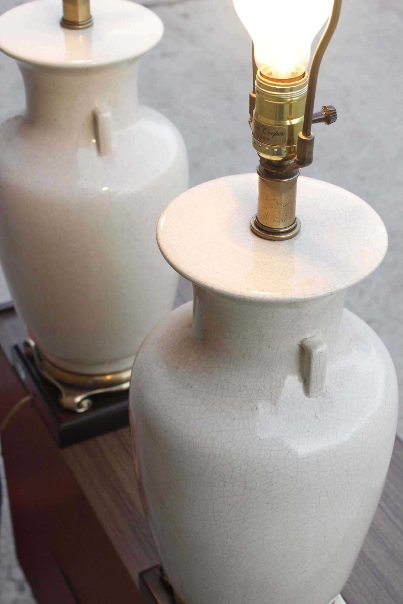 Office lamp bases by Frederick Cooper, Chicago, 1950s, Set of 2