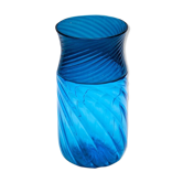 "Venini" signed blue Murano glass vase