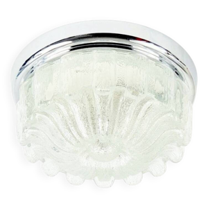 Grand plafonnier en verre - 1970