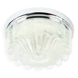 Large Mid Century Flower Shaped Glass Ceiling Light From Limburg, 1970s