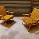 Pair of armchairs Ton Bystřice model Boomerang by Antonin Suman 1960