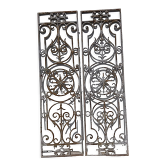 Pair of cast iron grids 1900