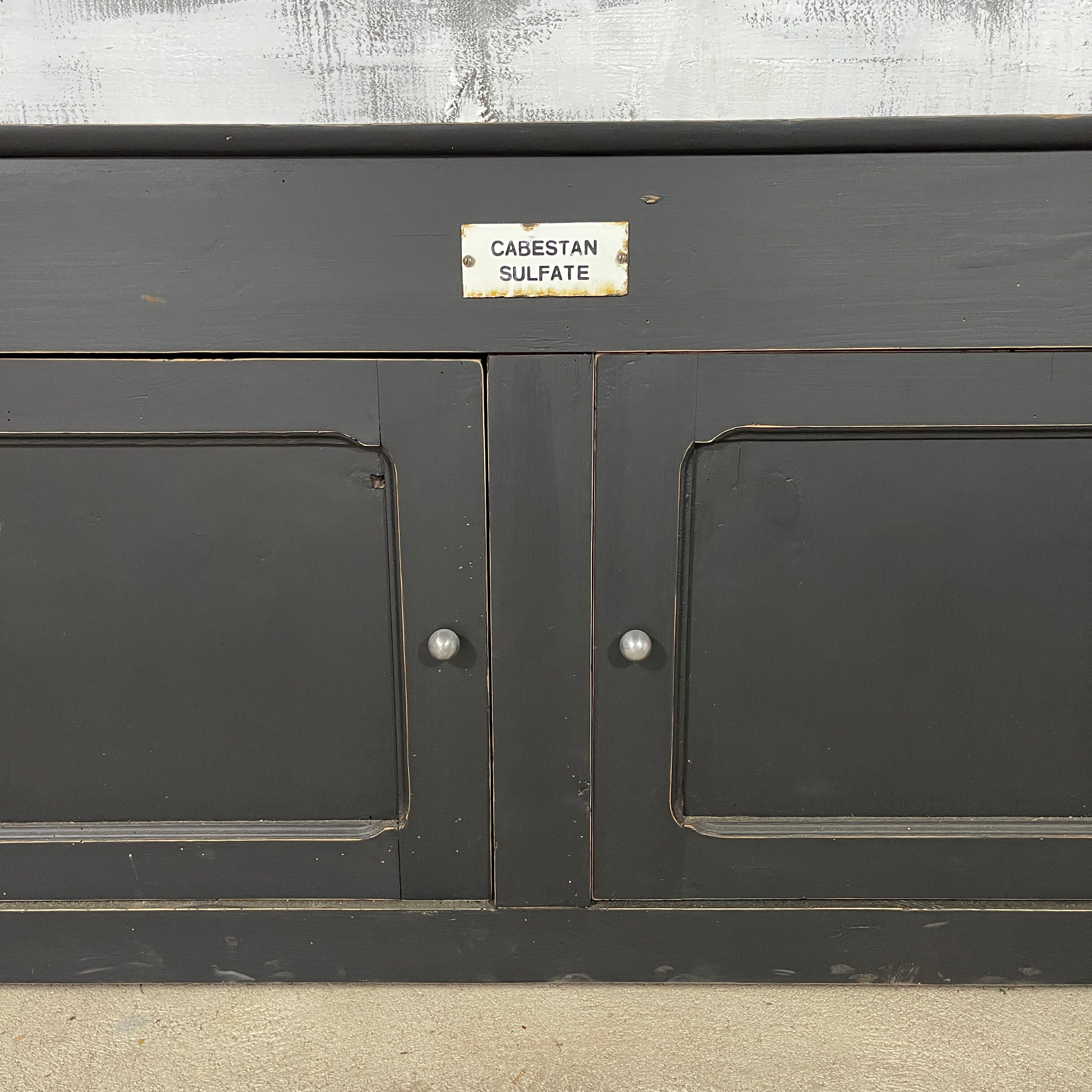 Black patina low sideboard